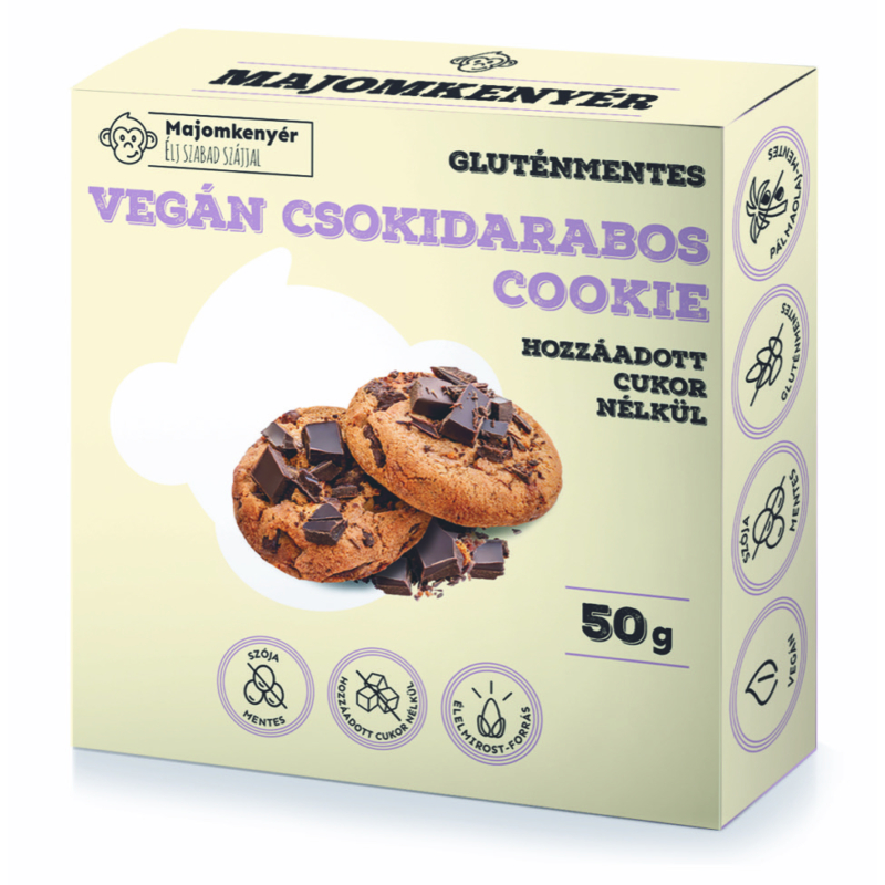 Vegán Csokidarabos Cookie hozzáadott cukor nélkül 50g